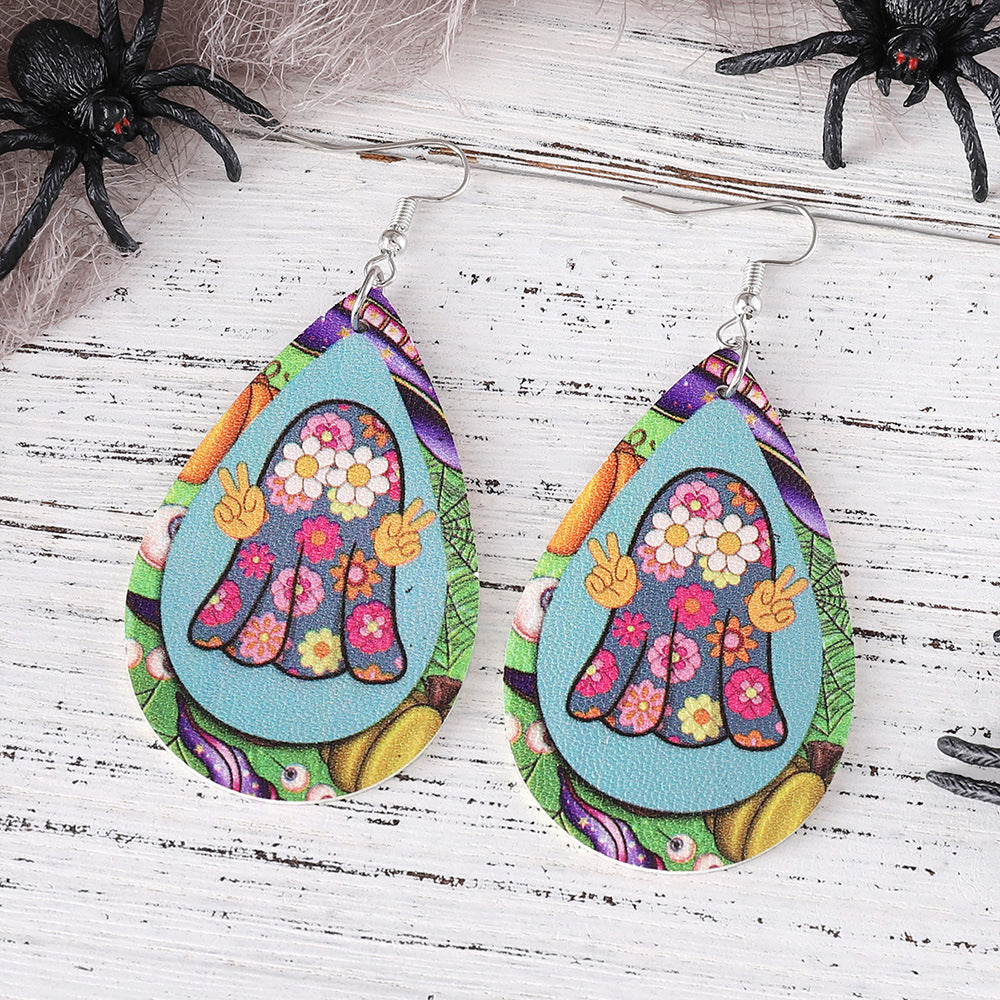 Wholesale  Gothic Style Cute Flower Ghost Pumpkin Skull Drop Earrings