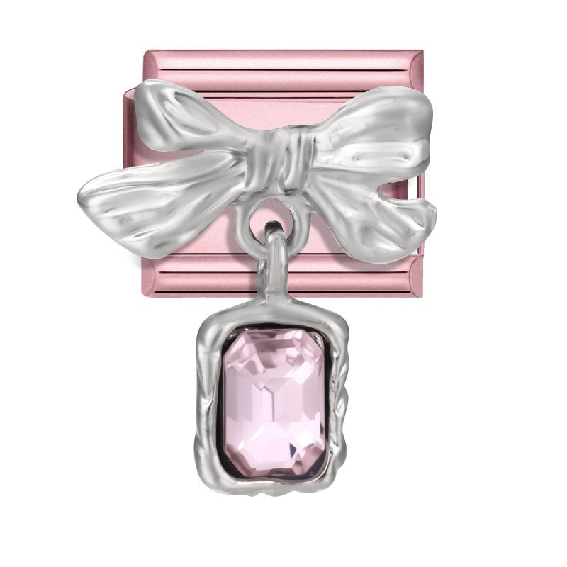 Wholesale 9mm Italian Charm Starter Bracelets DIY Butterfly Heart Stainless Steel Composable Bracelet