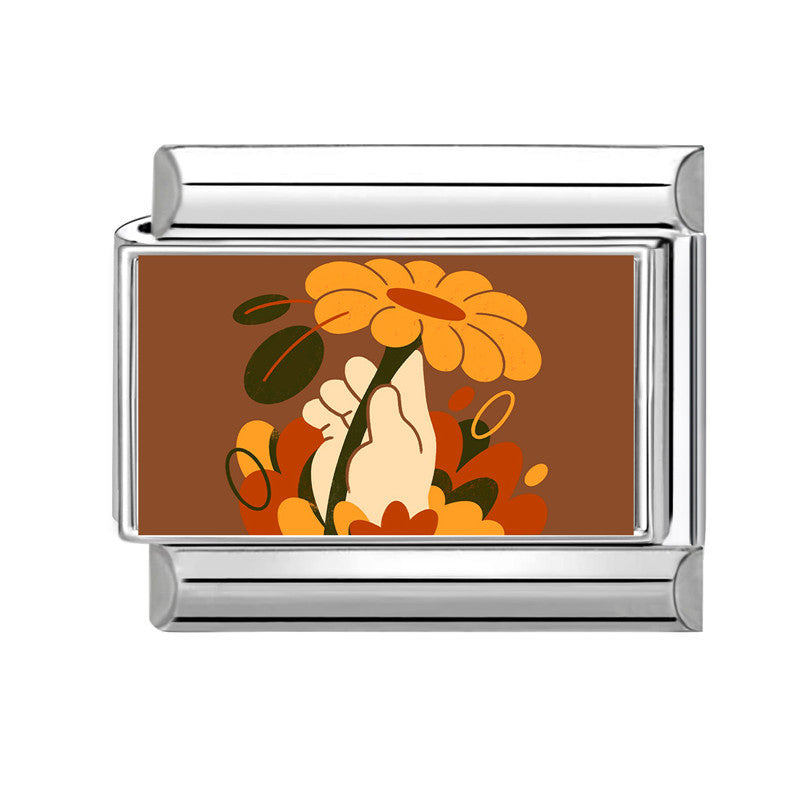 Wholesale 9mm Italian Charm Starter Bracelets DIY Colorful Single Section Creative Stainless Steel Composable Bracelet