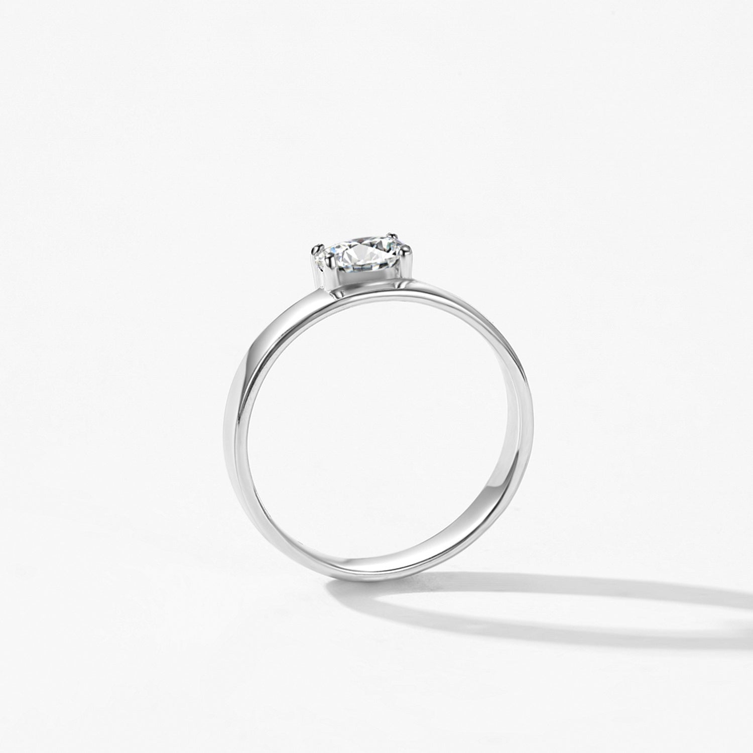 Wholesale S925 Sterling Silver Distinctive Oval Pigeon Egg Zircon Ring