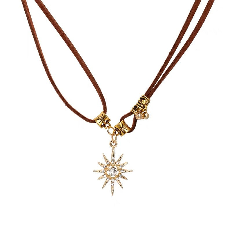 Wholesale Mixed Alloy Retro Bohemian Star Choker Necklace Layering Jewelry for Women