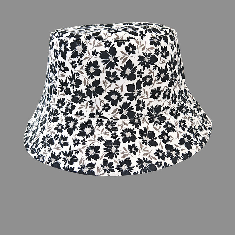 Wholesale Pastoral Print Reversible Bucket Hat,  Wide Brim Sun Protection Fashion Accessory for Outdoor,  Gift Boutique Resale