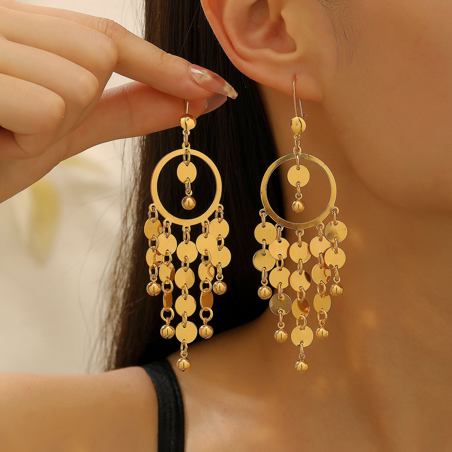 Wholesale Retro Middle Eastern Ethnic Style Layered Necklace And Bracelet Set Gold Tone Alloy Jewelry Accessory For Boutique Resale