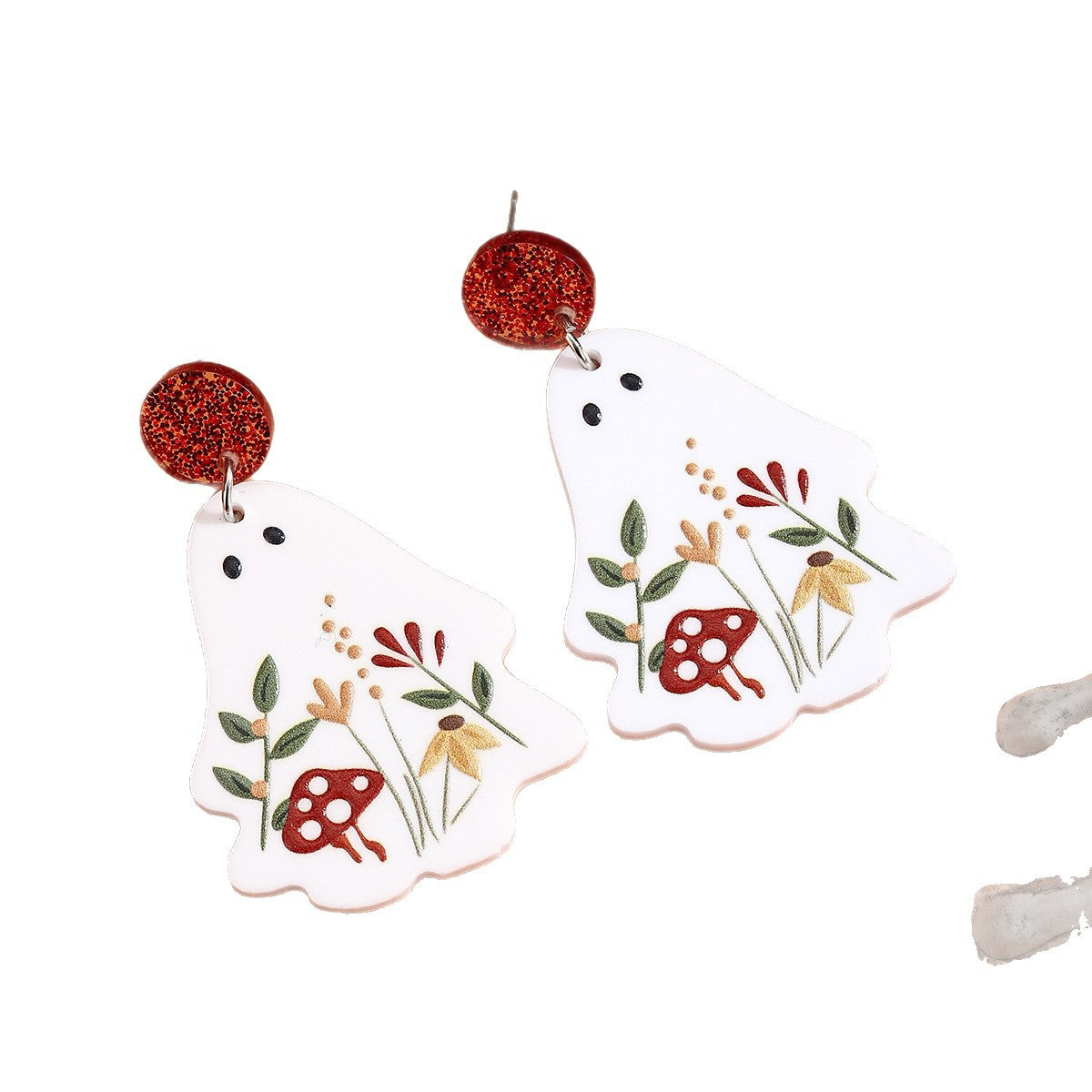 Wholesale Cute Ghost Dangle Earrings Spooky  Jewelry Accessory Party Gift Boutique