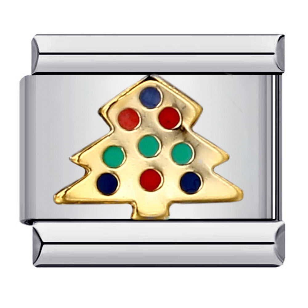 Wholesale Italian Charm Bracelet 9mm DIY Splicing Removable Christmas Party Stainless Steel Composable Bracelet