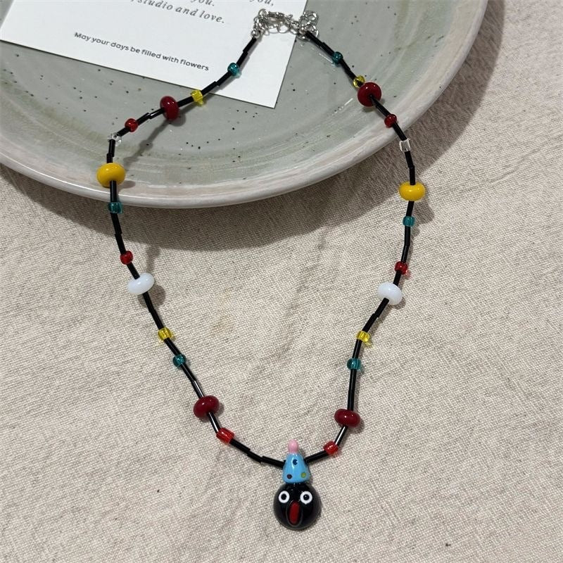 Wholesale  Pink Sausage Puppy Pearl Necklace