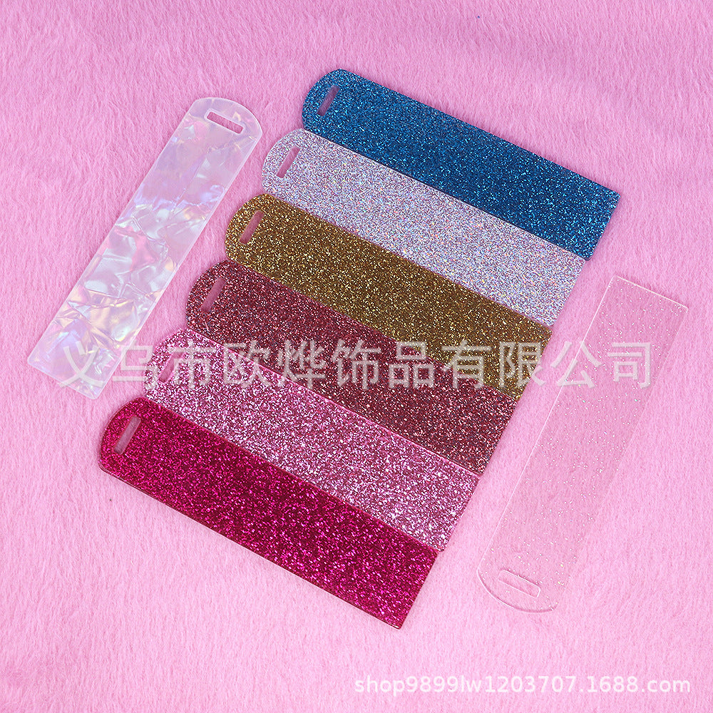 Wholesale 10PCS DIY Glitter Acrylic Bookmarks