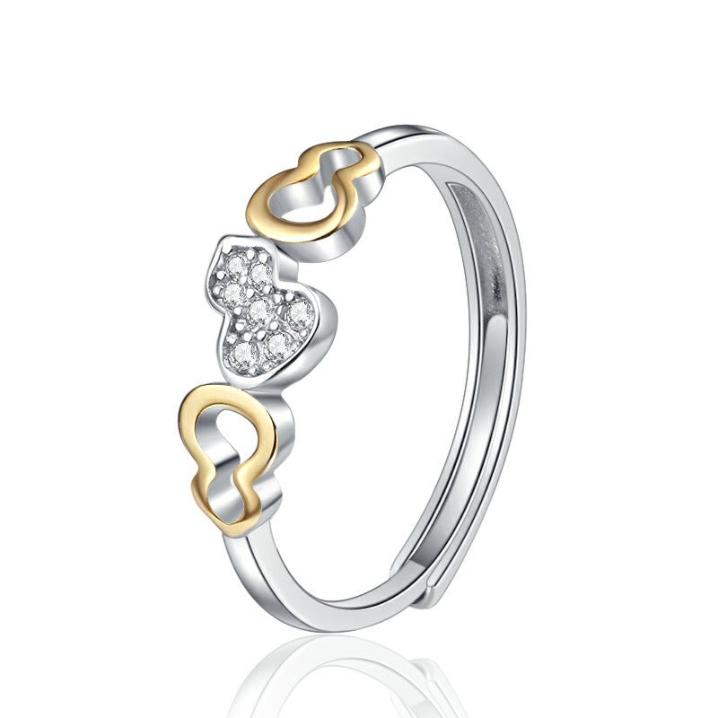 Wholesale S925 Sterling Silver Micro-Inlaid Zircon Gourd Ring