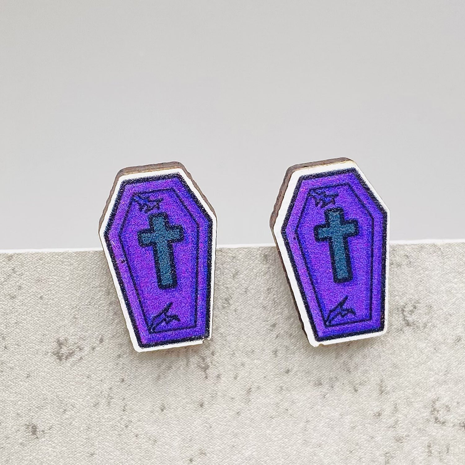 Boucles d'oreilles en bois fantômes de la citrouille en gros de la citrouille de citrouille