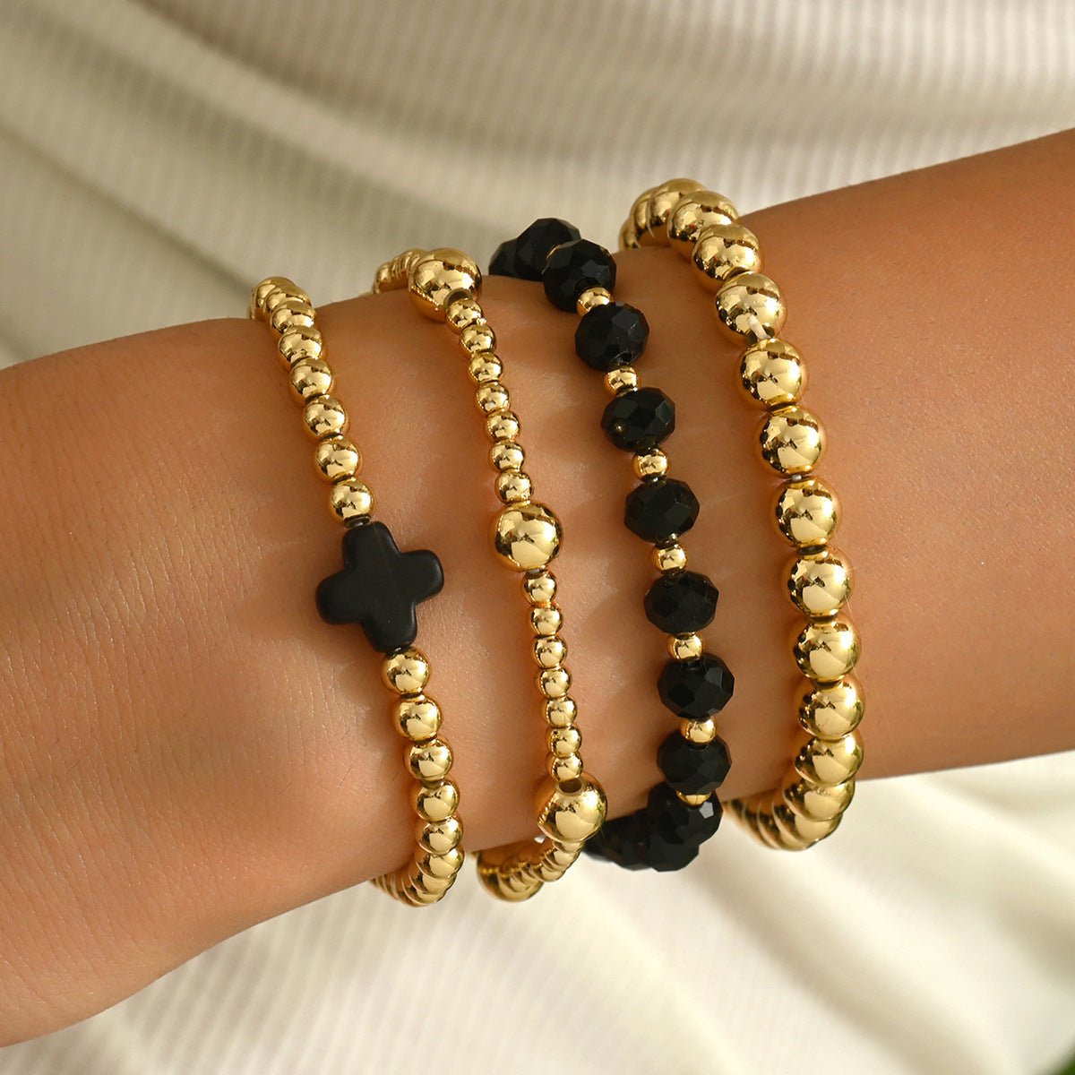 Wholesale Bohemian Beaded Bracelet Set Colorful Cross Design Women S Jewelry Accessory Gift