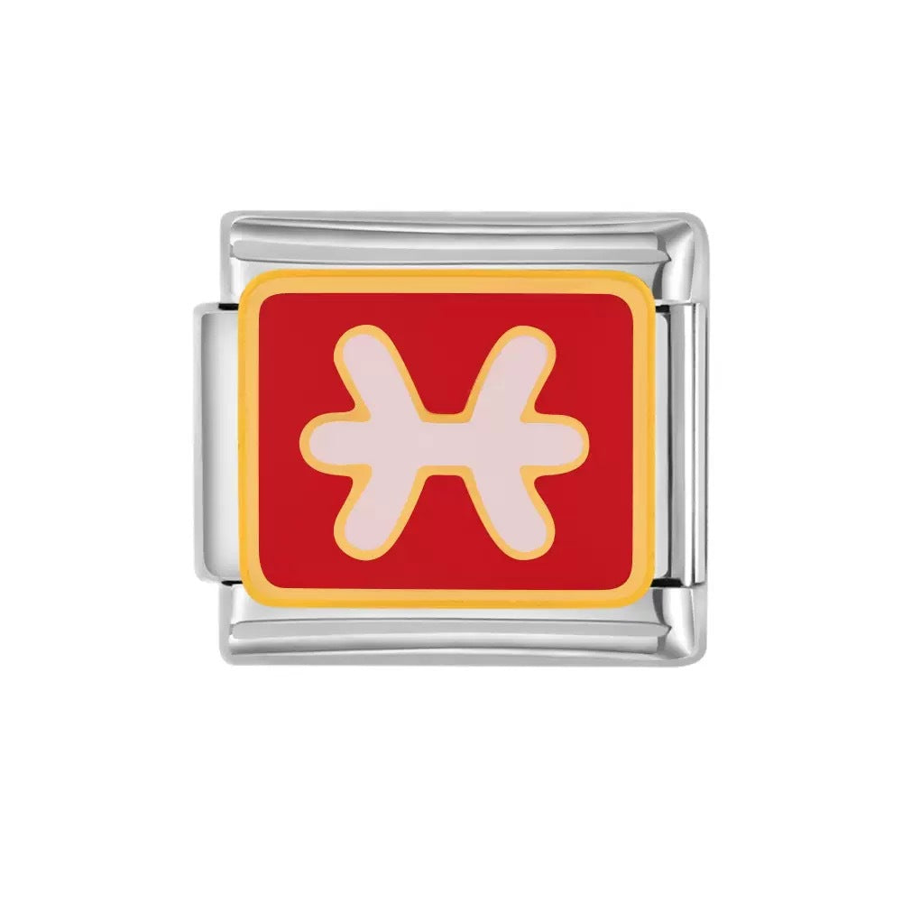 Bracelet de charme italien en gros 9 mm DIY Splicing Zodiac en acier inoxydable Bracelet composable