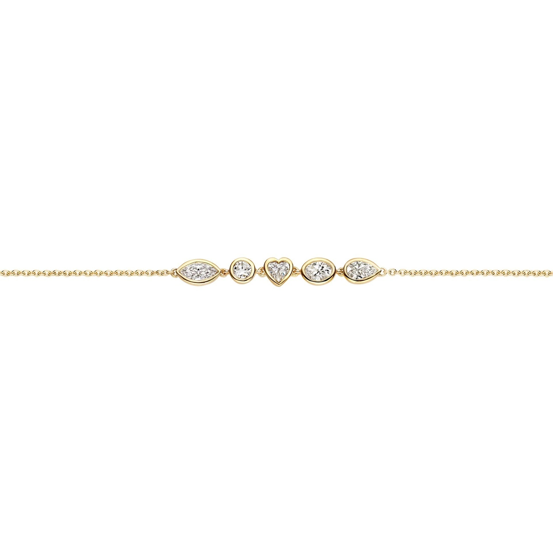 Wholesale Trendy Geometric Zircon Thin Chain Bracelet For Women Stainless Steel Jewelry Accessory Casual Gift Idea