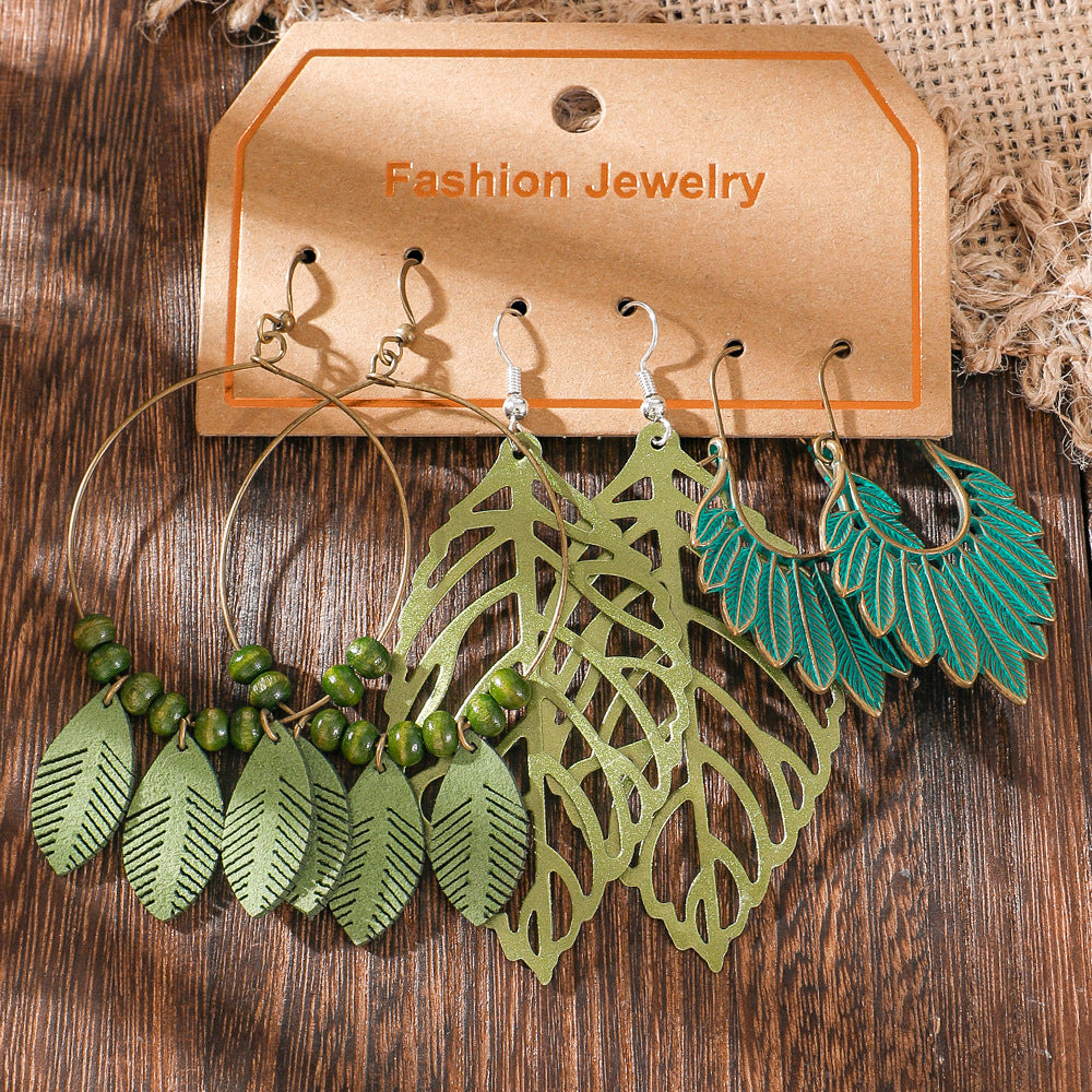 Wholesale Bohemian Colorful Tassel Earring Set Retro Ethnic Party Wear Fashion Accessory