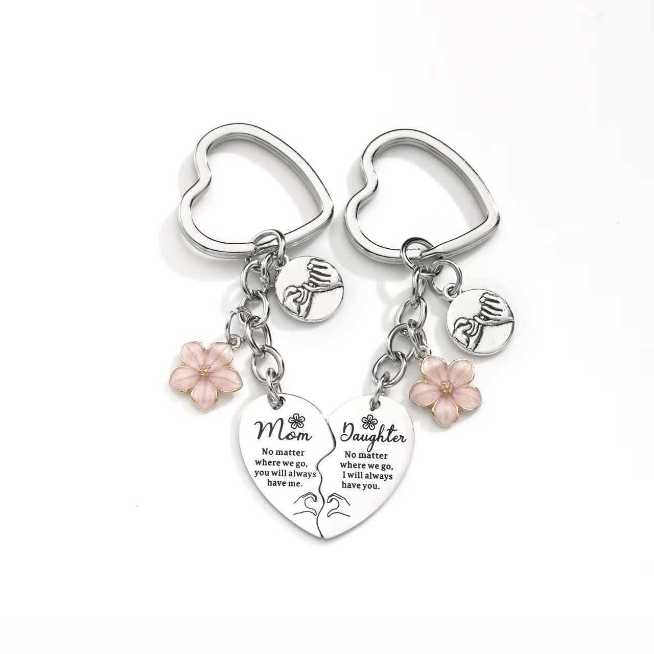 Wholesale Stainless steel heart-shaped keychain