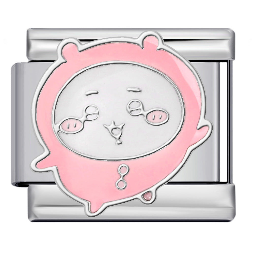 Wholesale Italian Charm Bracelet 9mm DIY Splicing Cute Cartoon Stainless Steel Composable Bracelet