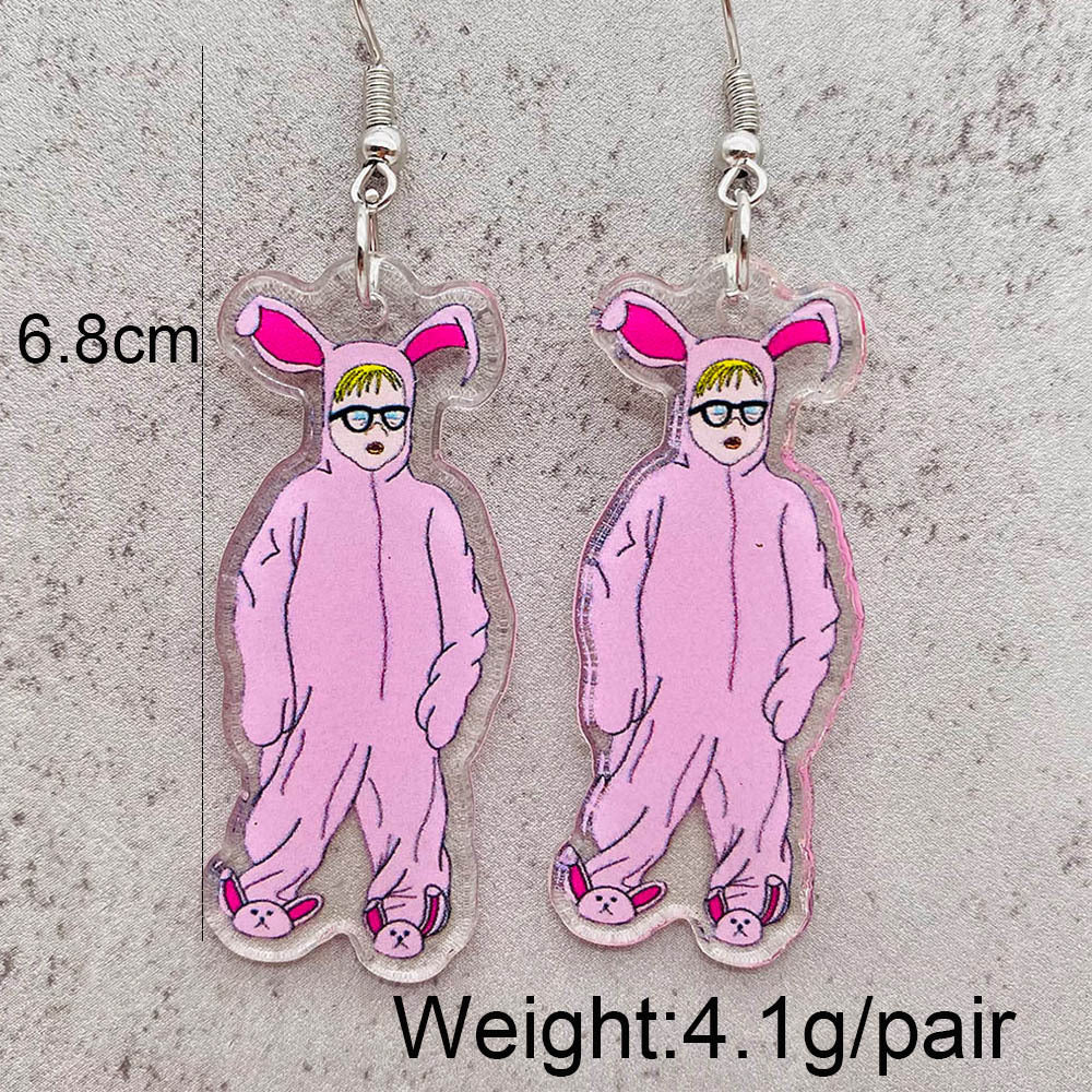 Wholesale Christmas Butterfly Animal Acrylic Drop Earrings ACC-ES-Cheny003
