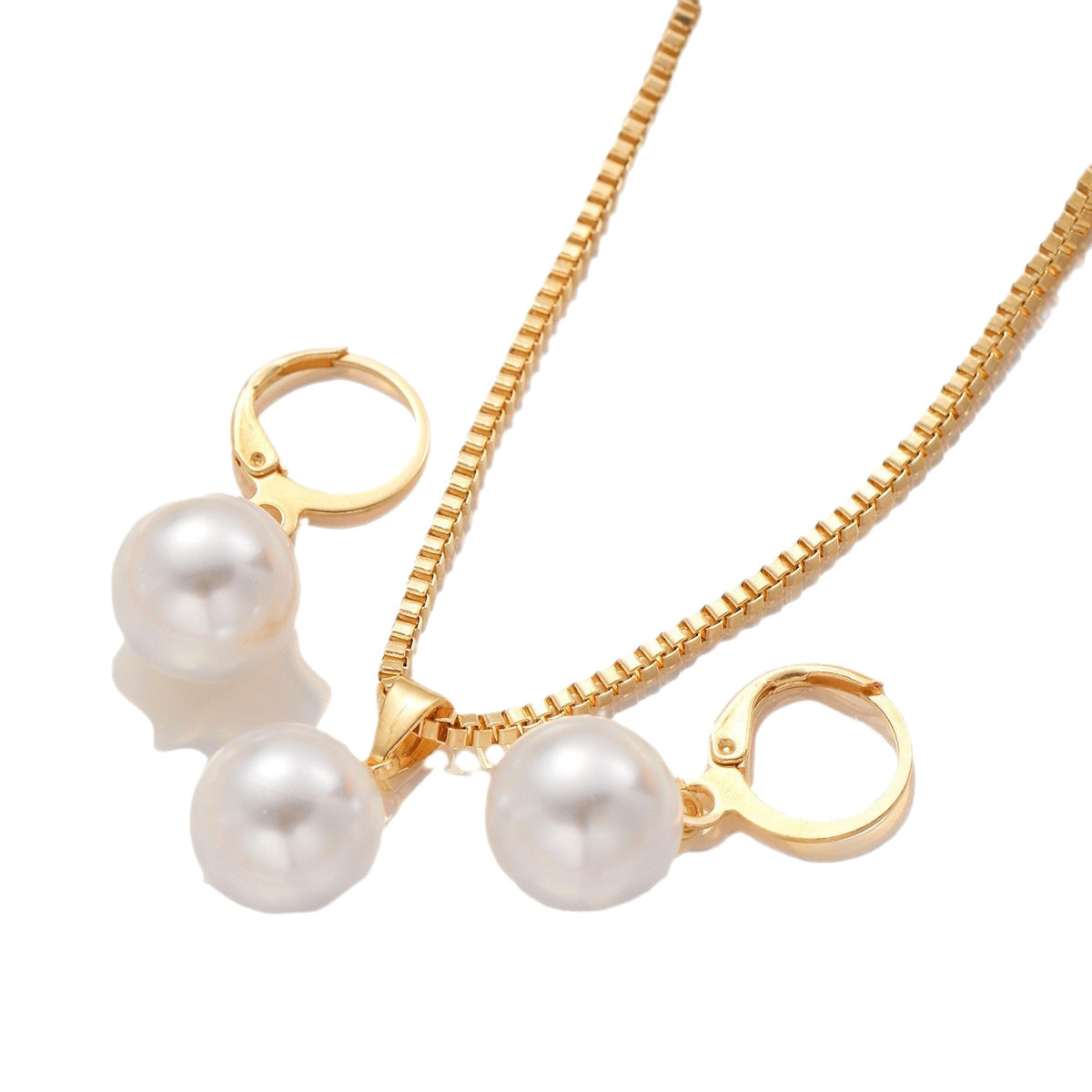Wholesale  Alloy Light Luxury Pearl Necklace Earrings