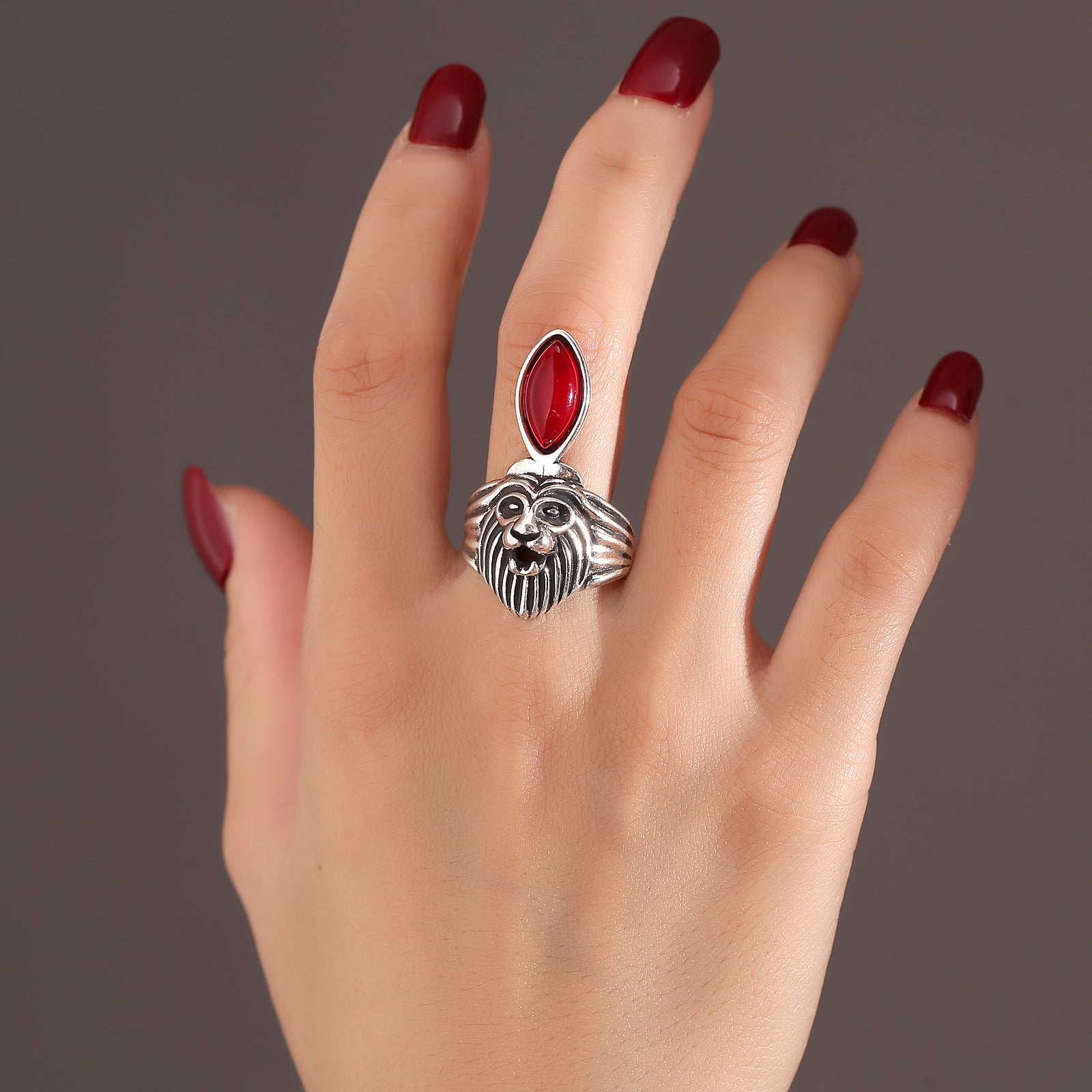 Wholesale Fashion Vintage Lion Adjustable Opening Ring