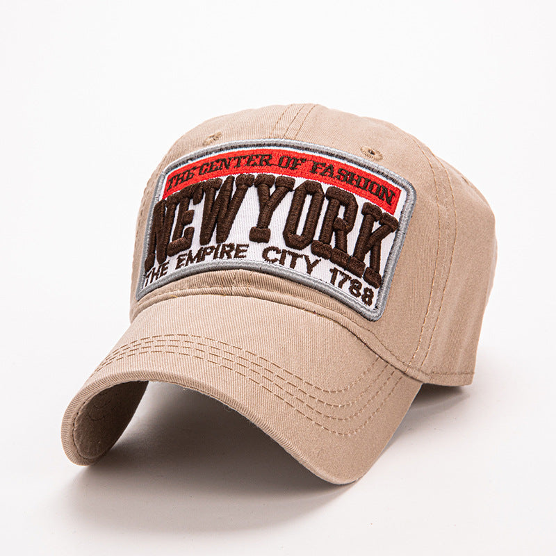 Wholesale Washed patch letter embroidered baseball cap