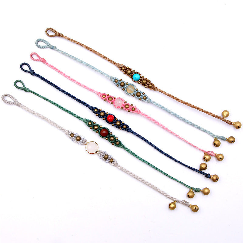 Wholesale Bohemian Natural Crystal Bead Bracelet Handmade Woven Unisex Fashion Accessory For Everyday Wear Gift And Boutique Resale