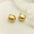 Wholesale Matte Frosted Metal Half Ball Round Earrings