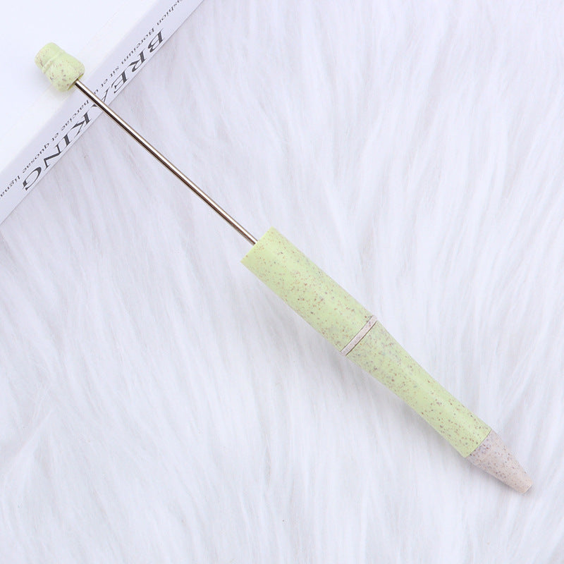 Wholesale 5pcs Beadable Pens Environmentally Friendly Wheat Straw DIY Beaded Pens ACC-PN-JinBN012