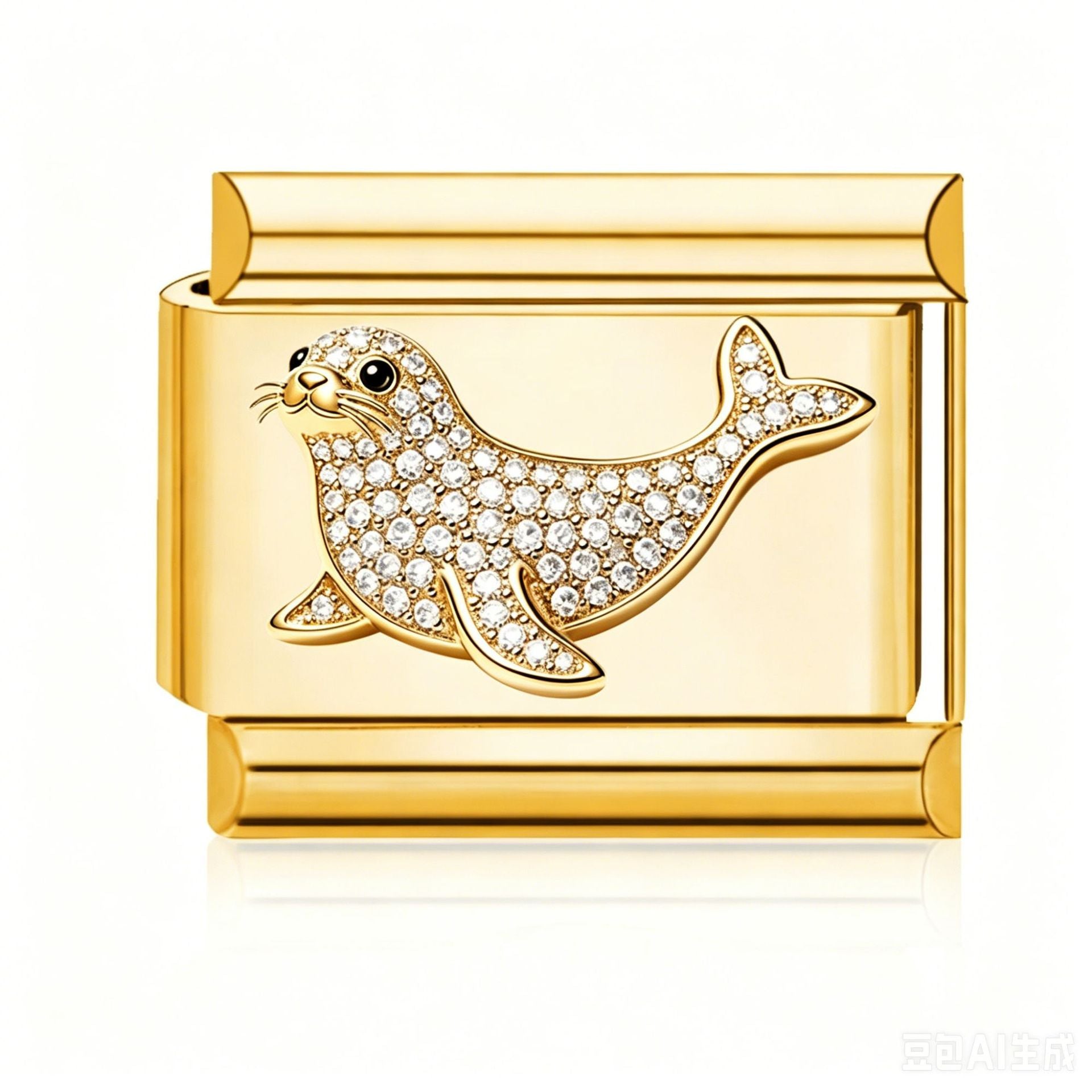 Wholesale Electroplated Stainless Steel Ocean Series Goldfish Pendant Charms For DIY Bracelet Jewelry Accessory