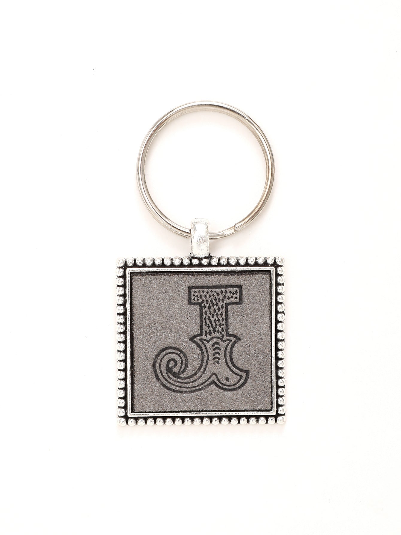 Wholesale 26 Letters Leather Embossed Keychain