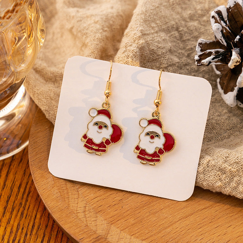 Wholesale Christmas Santa Claus Snowflake Earrings ACC-ES-MDD047
