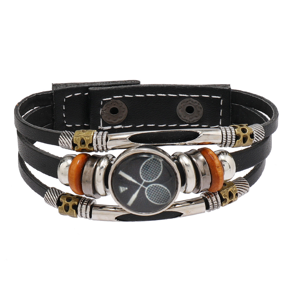 Wholesale Luminous Football Leather Bracelet ACC-BT-Saih006