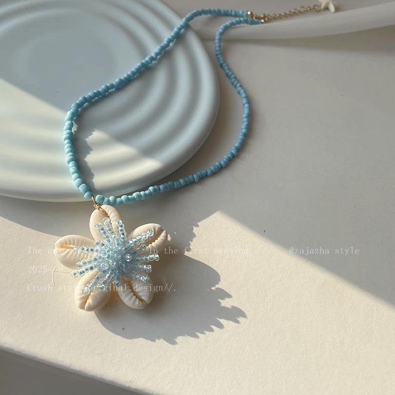 Wholesale Shell Flower Beaded Necklace