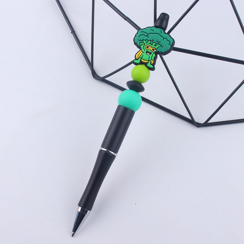 Wholesale Cartoon fruit series  handmade beaded ballpoint pen
