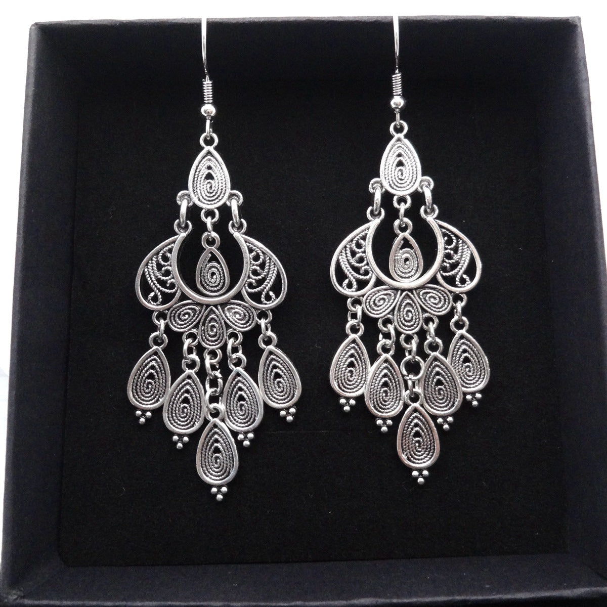 Wholesale Zinc Alloy Electroplated Long Peacock Dangle Earrings Bohemian Retro Ethnic Style Fashion Jewelry Accessory For Women Party Wear