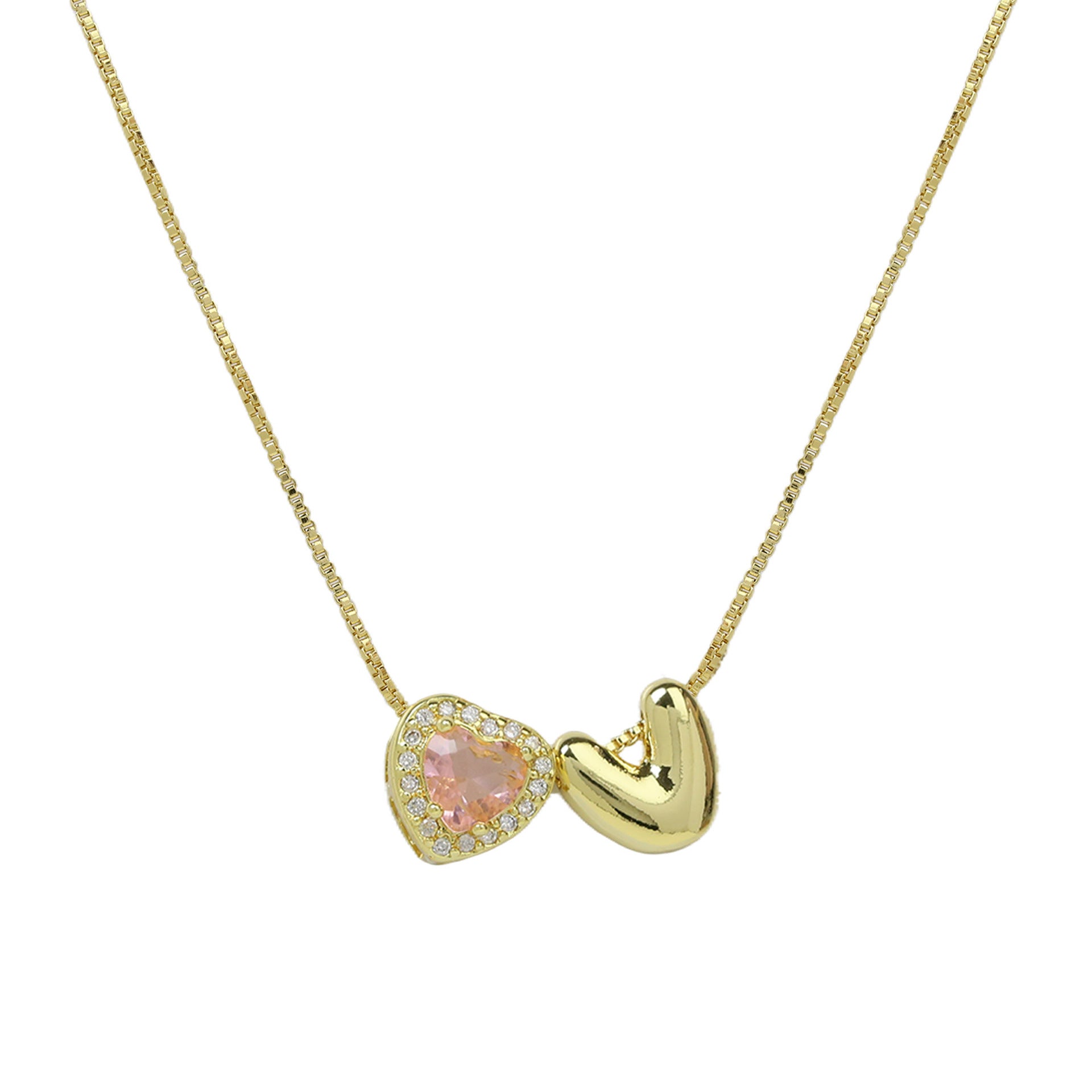 Wholesale Cute bubble 26 English letters love heart clavicle necklace