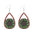 Wholesale Cross Mirror St. Patrick's Day Wood Earrings