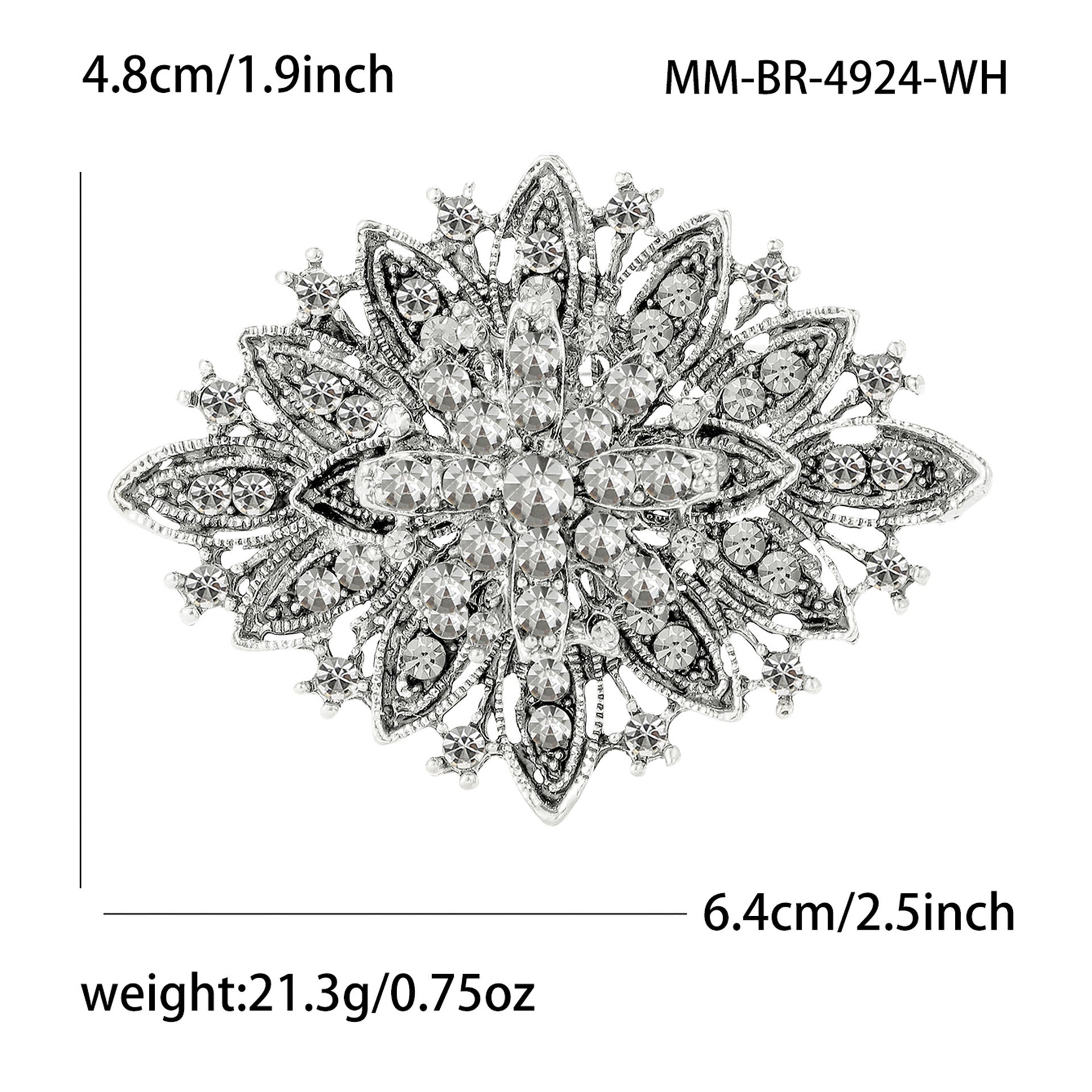 Wholesale Luxurious Alloy Rhinestone Bride Brooch Stylish Women S Fashion Accessory Gift For Wedding Party