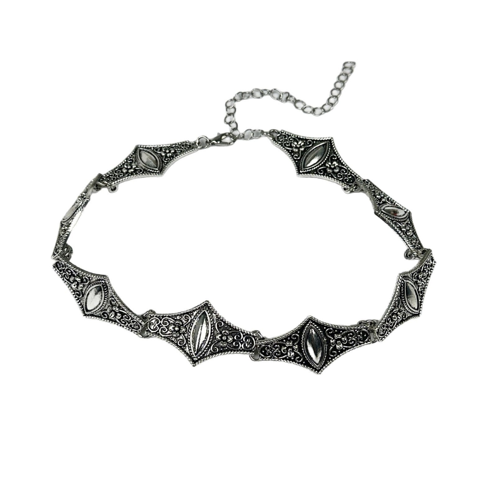 Wholesale  Retro Devil's Eye Clavicle Chain Personality Diamond Necklace