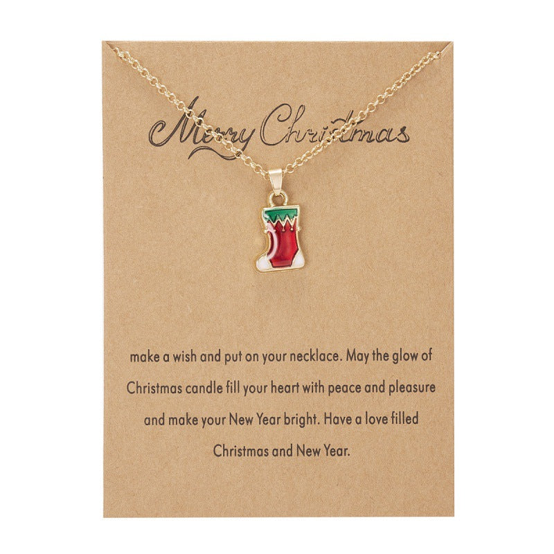 Wholesale Fashion Christmas tree Christmas snowman necklaces