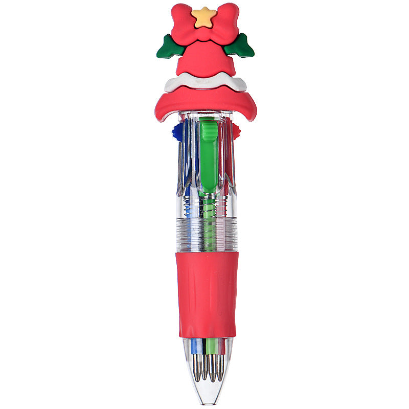 Wholesale Cute cartoon Christmas four-color ballpoint pen