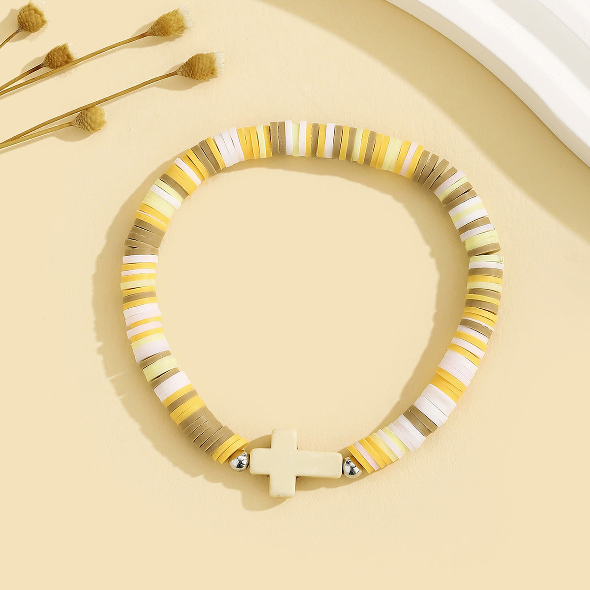 Wholesale Bohemian Colorful Soft Clay Beach Elastic Adjustable Bracelet
