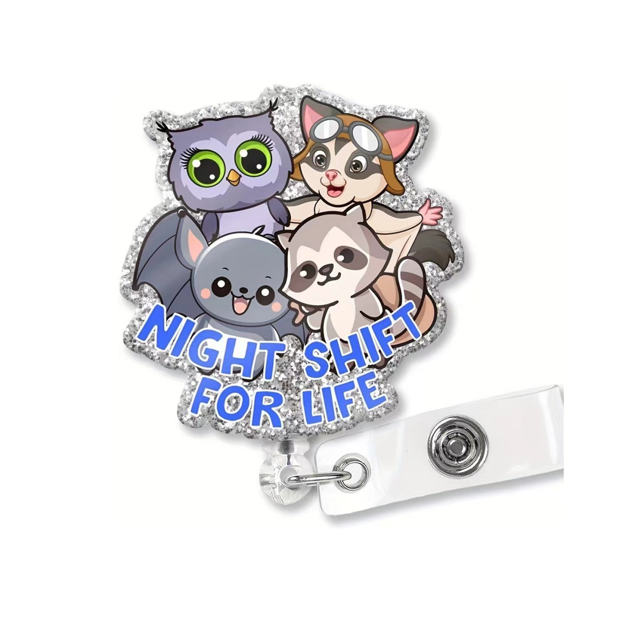 Wholesale Acrylic Fun Zoo Undersea Theme Badge Reel Keychain