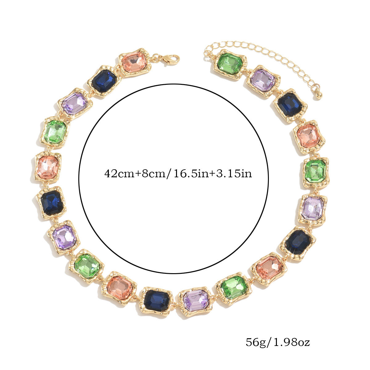 Wholesale  Alloy Color Diamond Light Luxury Necklace