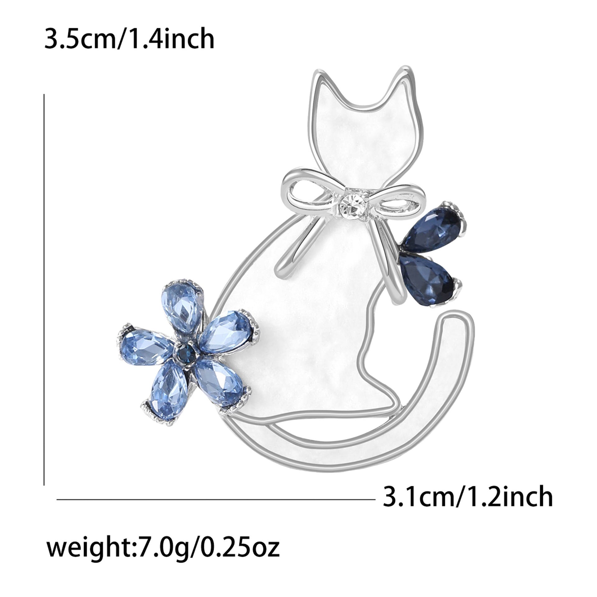 Wholesale Gold Tone Alloy Cat Brooch Rhinestone Cute Cartoon Design Women S Fashion Accessory Trendy Boutique Party Gift
