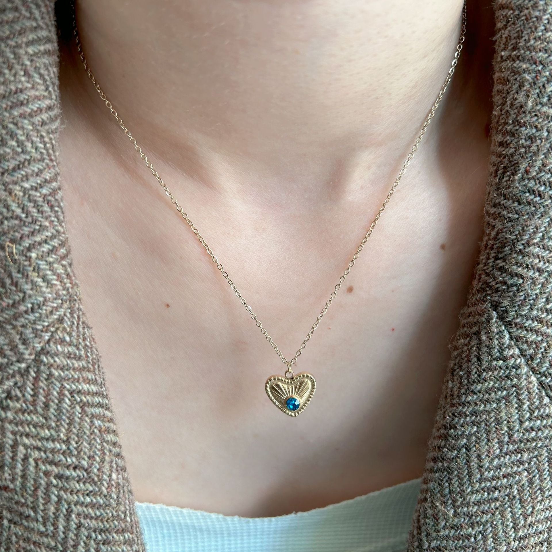 Wholesale  versatile love necklace natural stone beaded stainless steel necklace