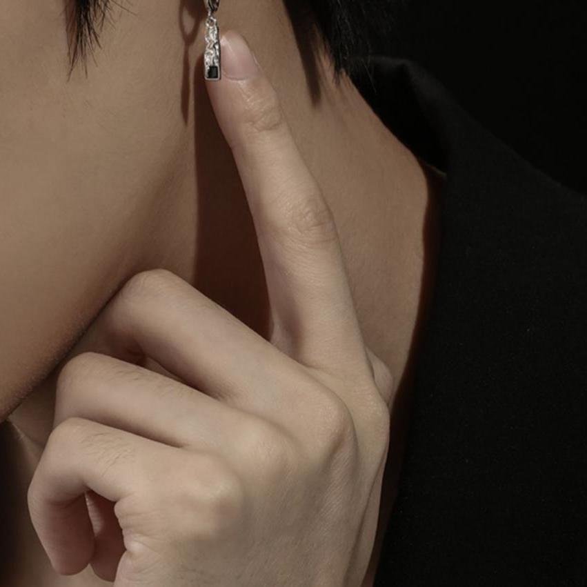 Wholesale Star Stripe Men's Light Luxury Earrings