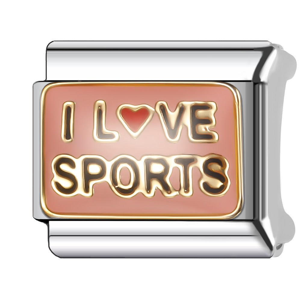 Wholesale Italian Charm Bracelet 9mm DIY Splicing Creative Pattern Stainless Steel Composable Bracelet