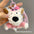 Wholesale Cute Flower  Puppy Plush Keychain