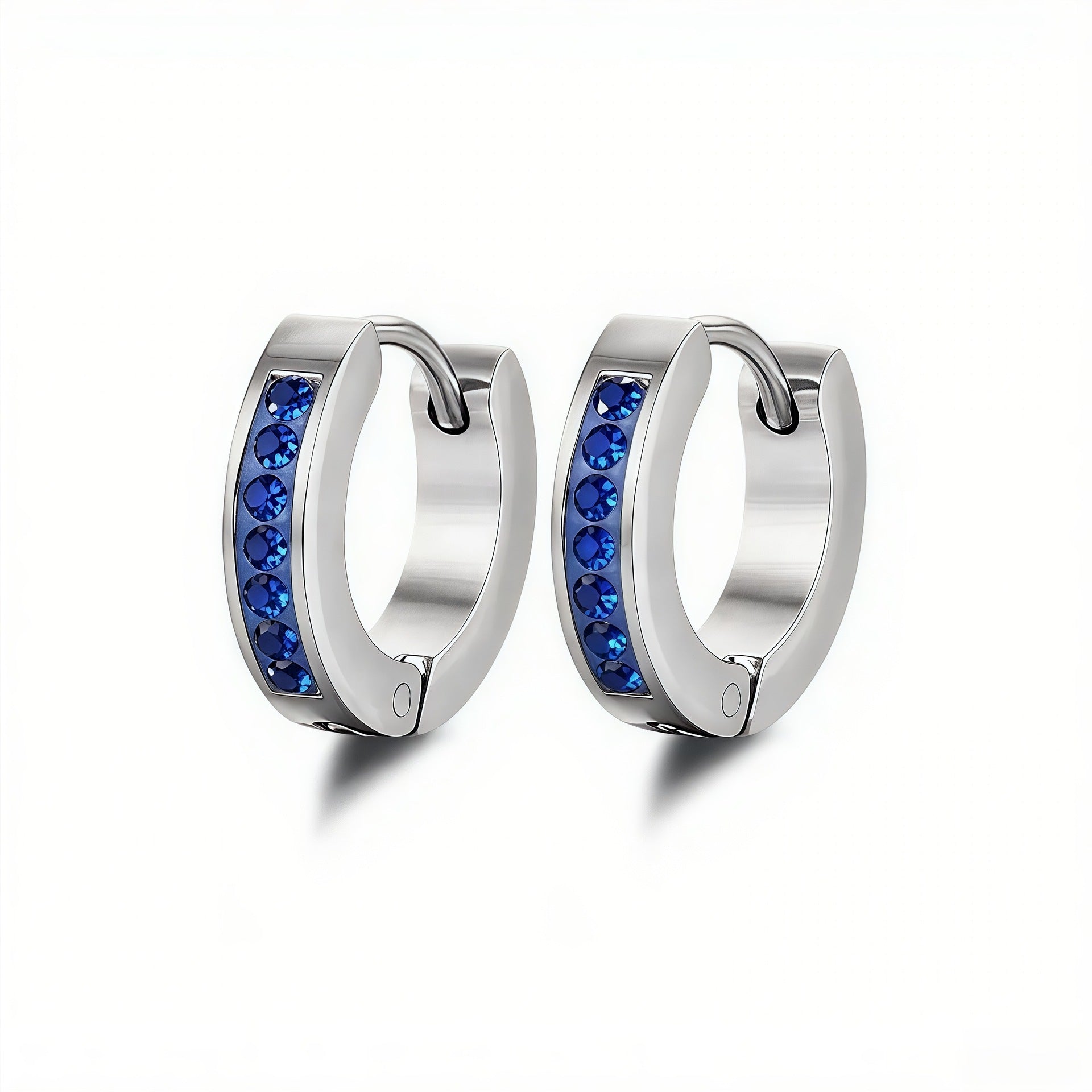 Wholesale 2PCS Titanium steel hoop earrings