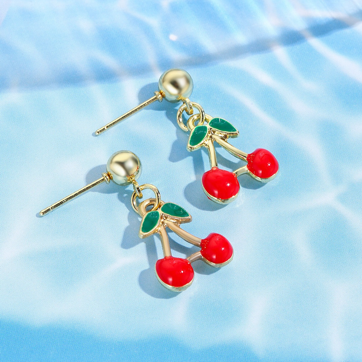 Wholesale cherry  fruit earrings