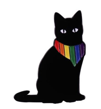 Wholesale Rainbow Cat Animal Brooch